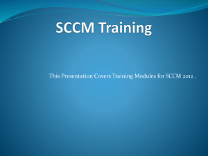 SCCM Training
