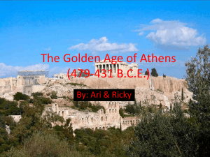 The Golden Age of Athens (479-431 B.C.E.)
