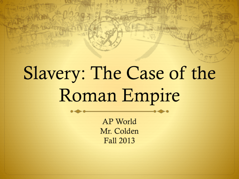 slavery in the roman empire essay