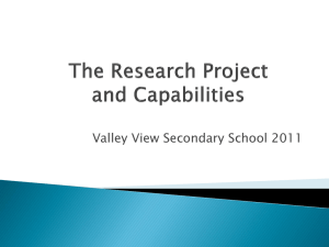 The Research Project and Capabilities PowerPoint