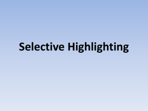 Selective Highlighting