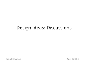 Design Ideas: Discussions - Documentation Samples: Brian D