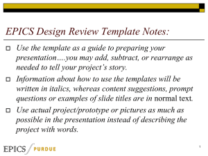 Design Review Presentation Template (ppt)