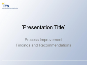 Process Improvement Recommendations Template