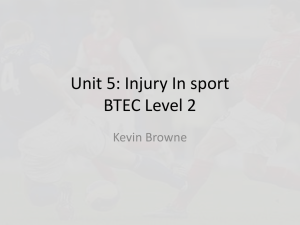 Unit 5 types of injuries lesson 1