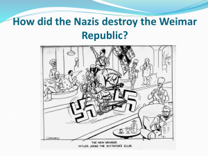 How did the Nazis destroy the Weimar Republic?