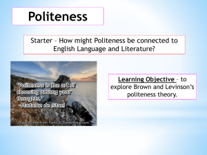 Politeness Theory