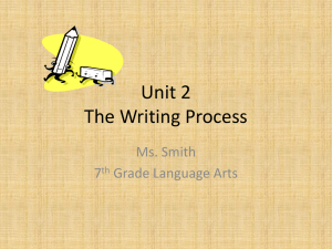 Unit 2 The Writing Process
