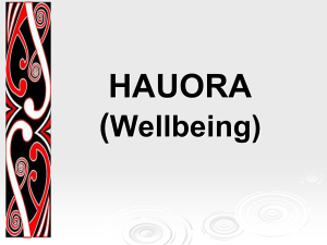 HAUORA -Wellbeing
