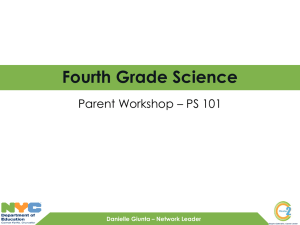 4th Grade Science Workshop