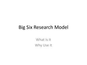 Big Six Research Model - schoollibrarycollaboration