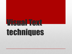 Visual Text techniques