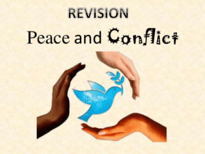 Revision Lesson Peace and conflict