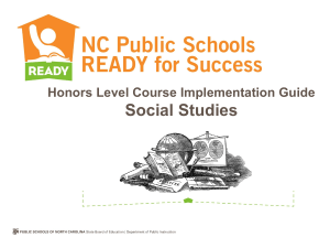 Social Studies Implementation PowerPoint for Honors Portfolio