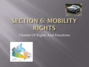 Charter - Mobility Rights - Thames Valley District School Board