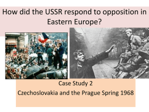 How did the USSR respond to opposition in Eastern Europe?
