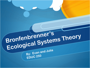 Bronfenbrenner`s Ecological System Theory
