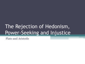 The Rejection of Hedonism - The Richmond Philosophy Pages