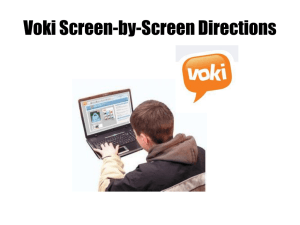 Voki screen by screen directions