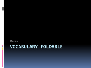 week 6 Vocab Foldable