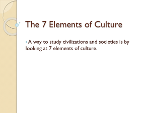 Intro to 7 Elements of Culture