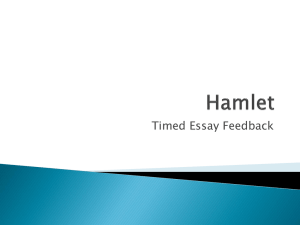 Hamlet timed essay feedback