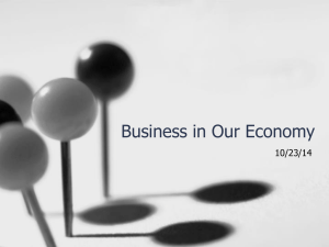 Chapter 5 - Business in our Economy