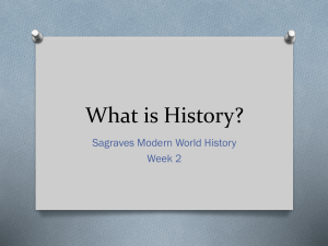 What is History? - Modern World History 2014-15