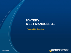 HY-TEK`s MEET MANAGER 4.0