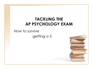 TACKLING THE AP PSYCHOLOGY EXAM