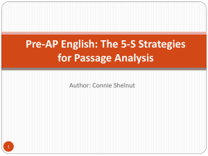 Pre-AP English-5-S Strategies