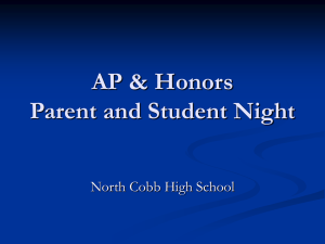 AP Honors Presentation - North Cobb School for International Studies