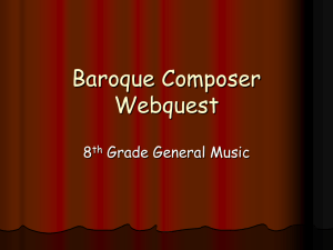 Baroque Composer Webquest