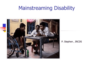 8.Mainstreaming Disability