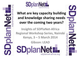 Capacity Building and Knowledge in Africa
