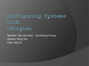 Configuring Systems with cfengine