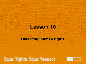 Slides: Lesson 10 - Equality and Human Rights Commission