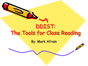 DIDLS: The Tools for Close Reading