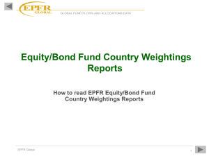 Equity/Bond Fund Country Weightings Reports