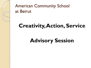 CAS activities - The American Community School at Beirut