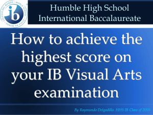 How to achieve the highest score on your IB Visual Arts examination