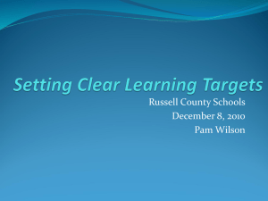 Setting Clear Learning Targets
