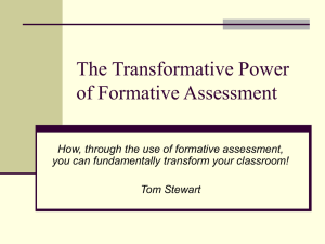 The Transformative Power of Formative Assessment