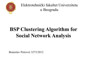 BSP Clustering Algorithm for Social Network Analysis