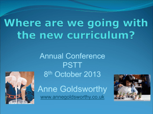 Anne Goldsworthy - The Primary Science Teaching Trust