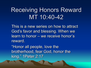 2013-0609 Receiving Honor`s Reward Part 1
