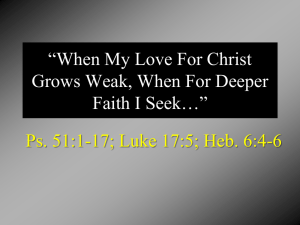 When My Love For Christ Grows Weak, When For Deeper Faith I Seek