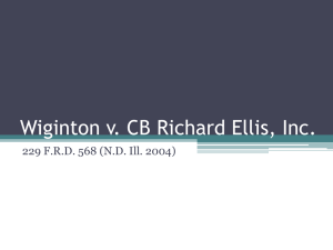 Wiginton v. CB Richard Ellis, Inc.