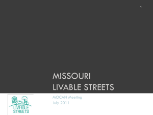 Livable Streets Media Update - University of Missouri Extension