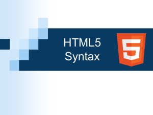 2. HTML5 Syntax